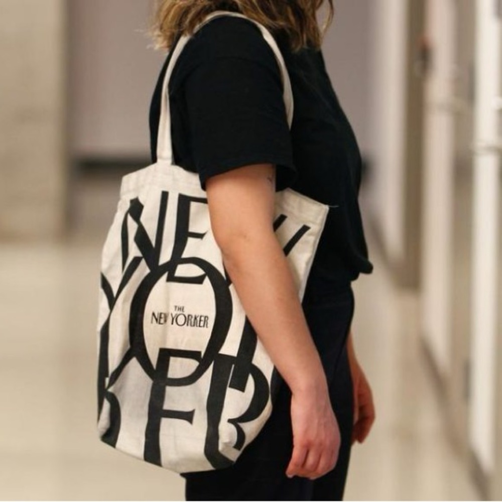 The New Yorker Canvas Tote Bag - Distressed